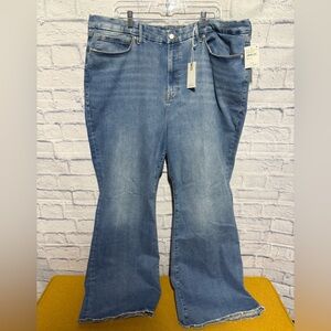 Good American Good Legs Flare Wide Leg Jeans, Mid Rise, Size 28-32